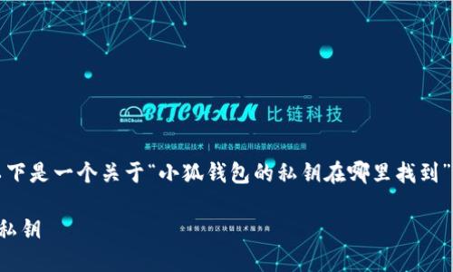 为了符合您的需求，以下是一个关于“小狐钱包的私钥在哪里找到”的和相关内容的概述。

如何找到小狐钱包的私钥